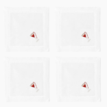 Henry Handwork Peppermint Martini Cocktail Napkins - Set of 4