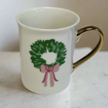 Mary Square Rosy Wreaths Gold Handle Mug