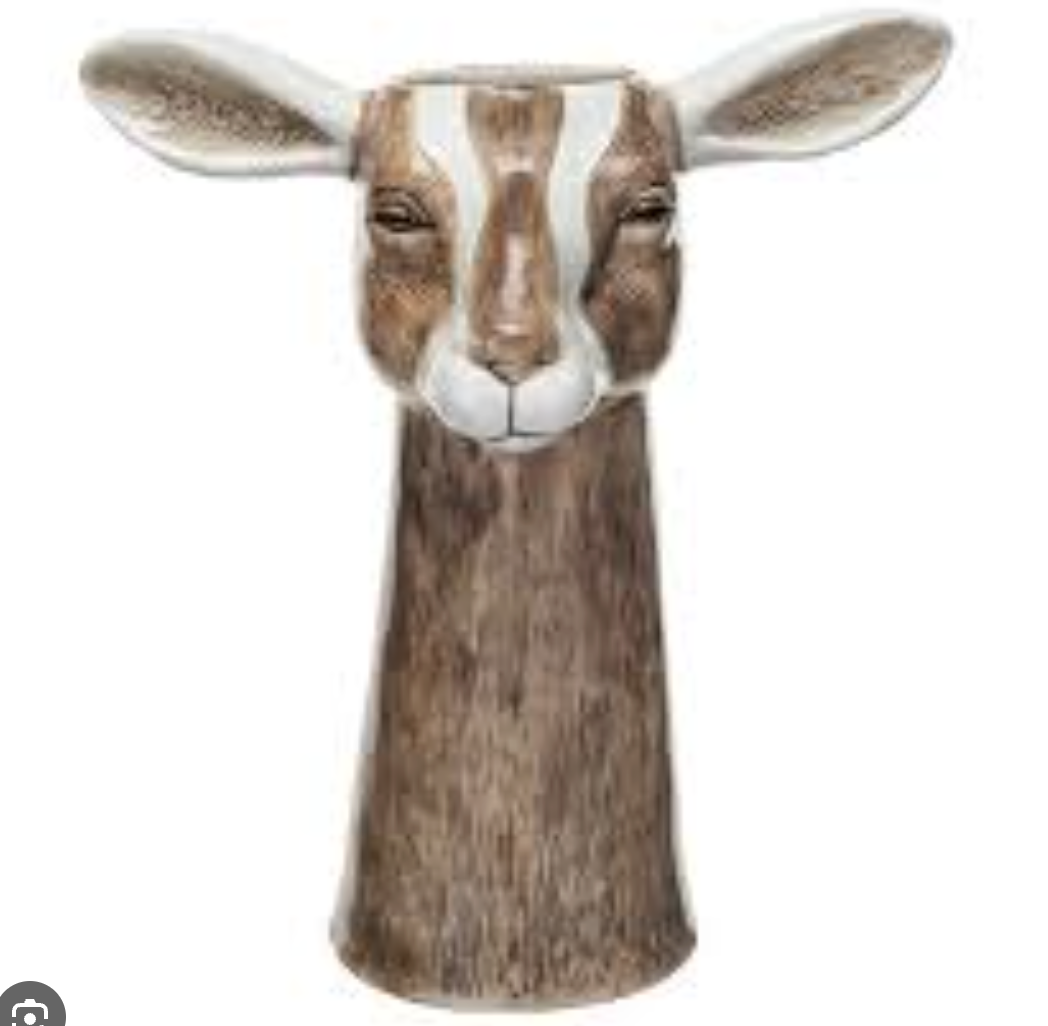Creative CoOp Stoneware Goat Vase