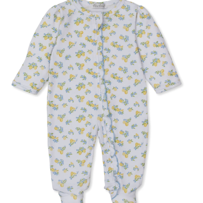Kissy Kissy Lemon Blossoms Footie Pajamas-0-3 mos