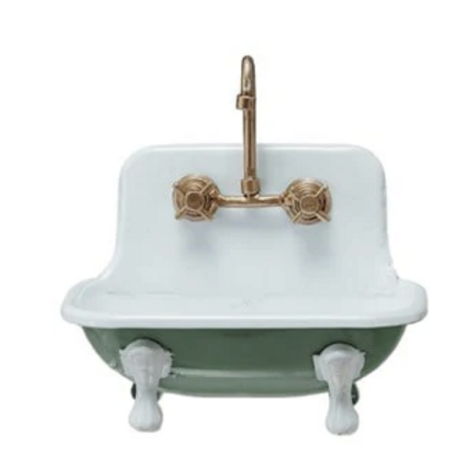 Creative Co-Op Metal Sink Shaped Soap Dish