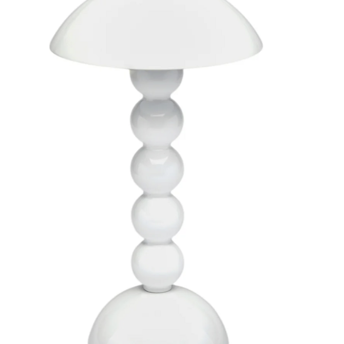 Addison Ross White Lacquer Rechargeable Bobbin LED Lamp