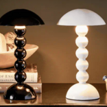 Addison Ross White Lacquer Rechargeable Bobbin LED Lamp