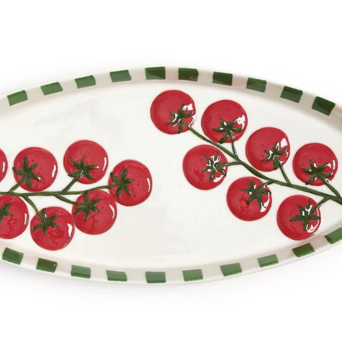 Two's Company Tomato Oval Platter