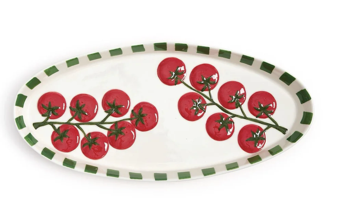 Two's Company Tomato Oval Platter