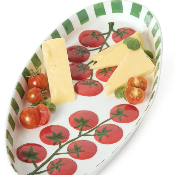 Two's Company Tomato Oval Platter