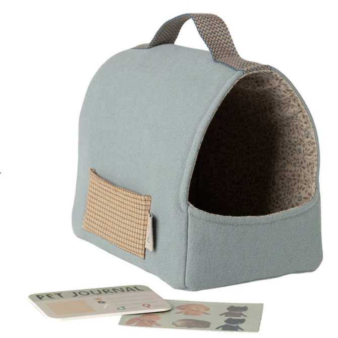 Maileg Pet Carrier - Dusty Blue