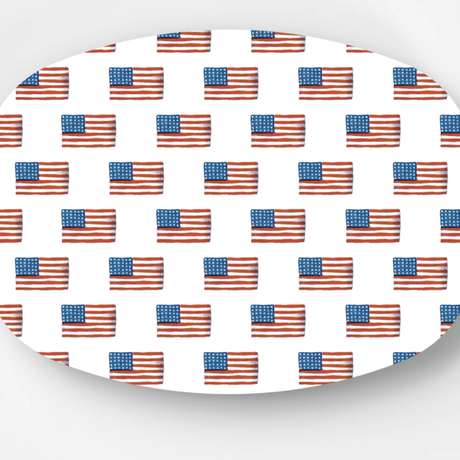 WH Hostess American Flag Serving Platter