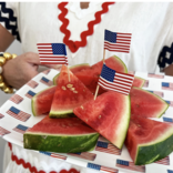 WH Hostess American Flag Serving Platter