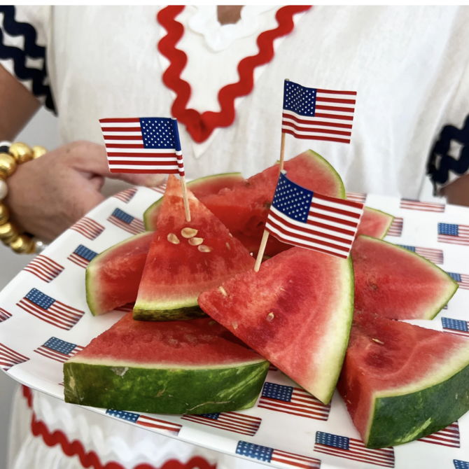 WH Hostess American Flag Serving Platter