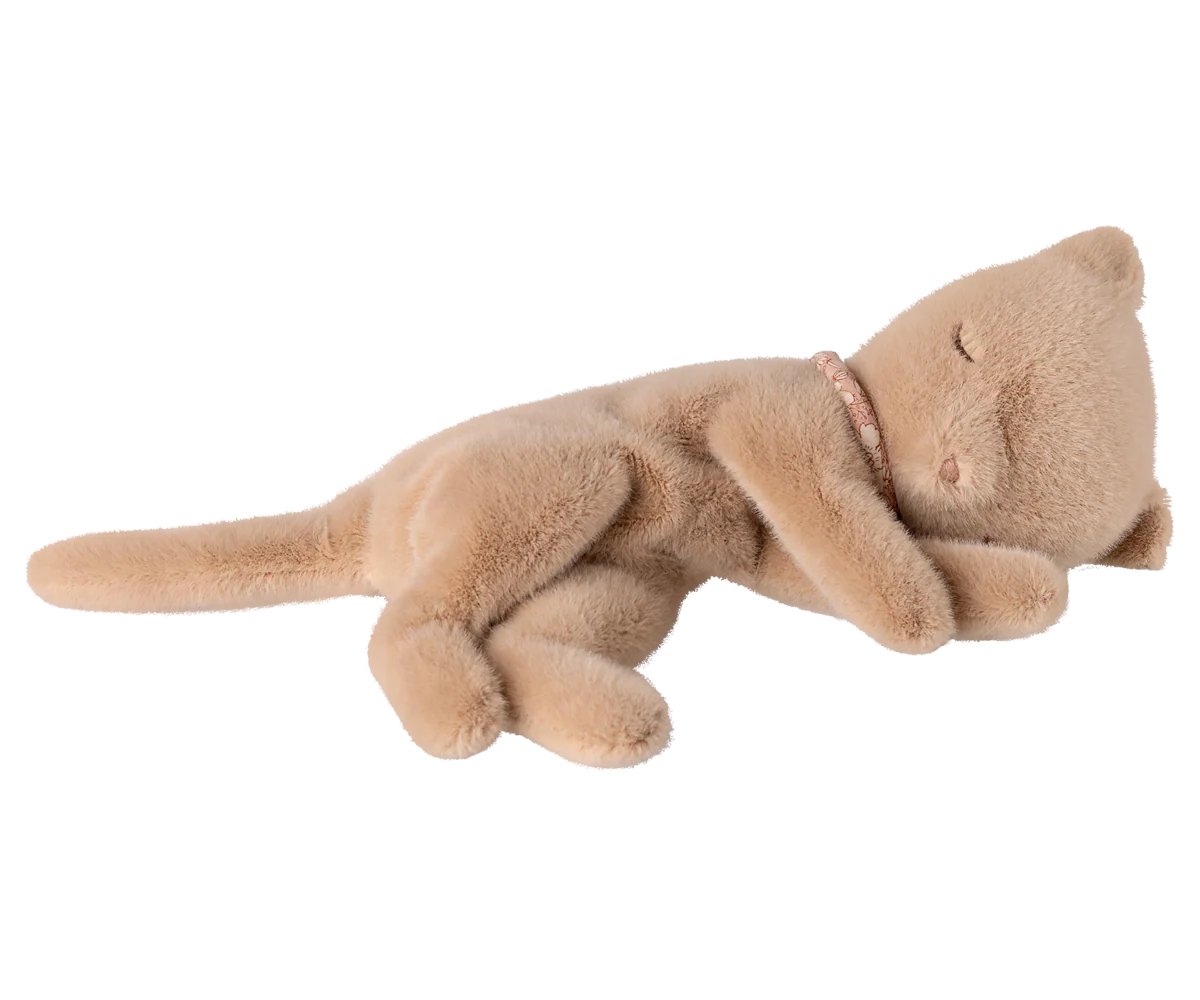 Maileg Sleeping Kitten - Cream Peach - Small