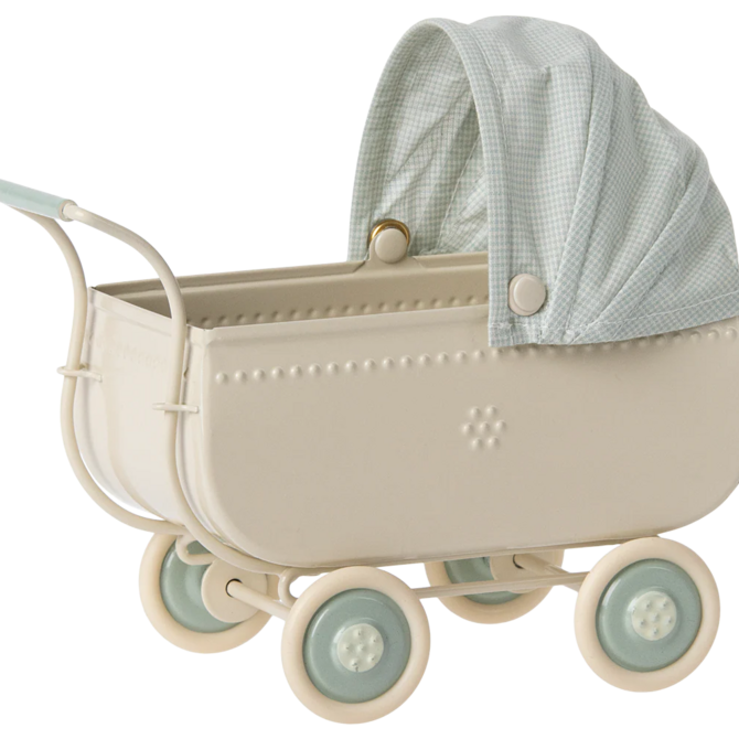 Maileg Micro Pram - Blue