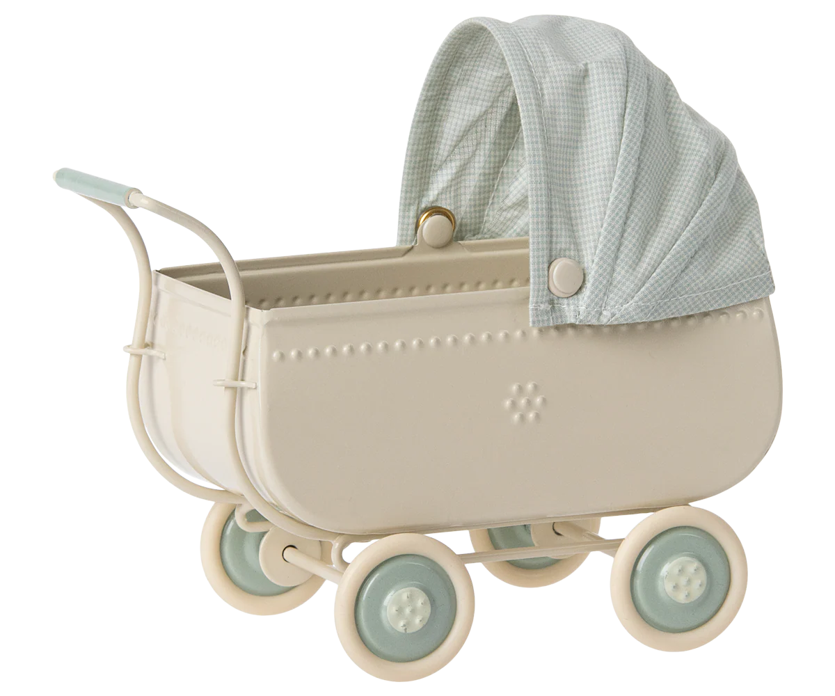 Maileg Micro Pram - Blue