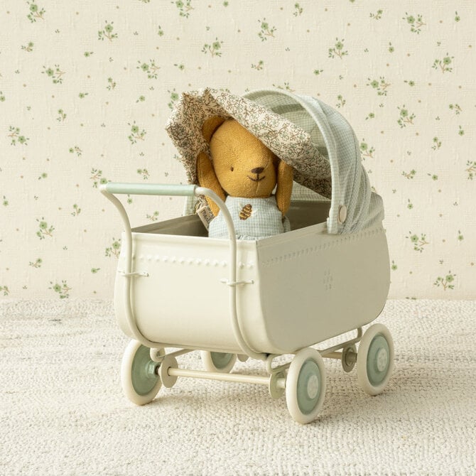 Maileg Micro Pram - Blue