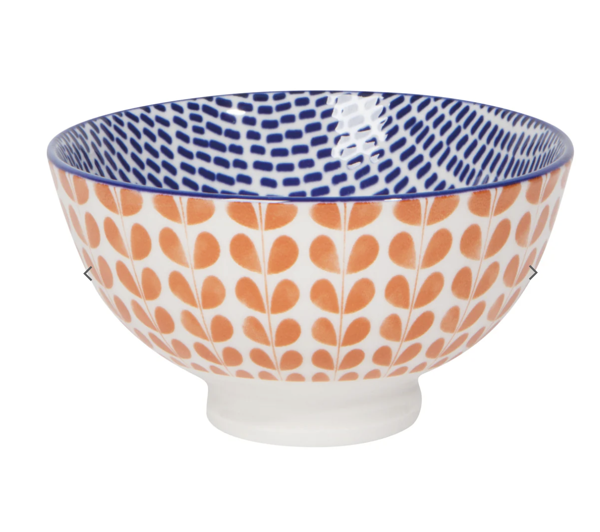 Now Designs by Danica Orange Blue Blossom Stamped Bowl - 4"