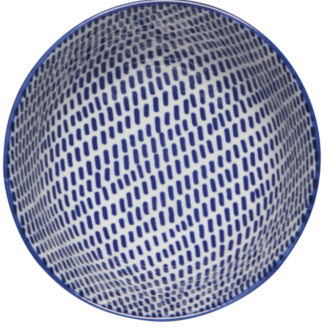 Now Designs by Danica Orange Blue Blossom Stamped Bowl - 4"