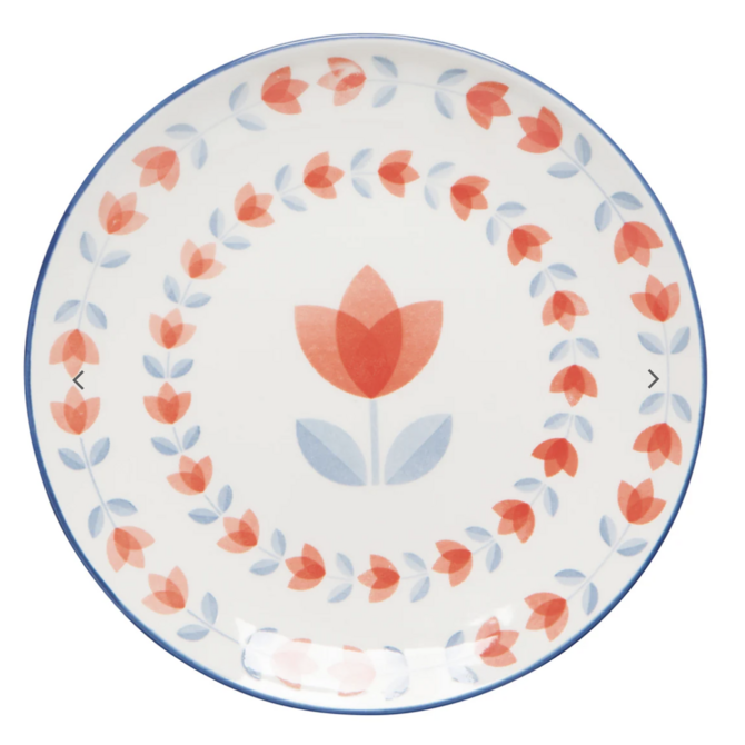 Now Designs by Danica Red Tulip Stamped Appetizer Plate 6"
