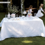 LJF Sienna Tablecloth - White  - 69x126