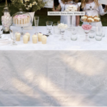 LJF Sienna Tablecloth - White  - 69x126