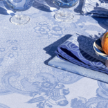 LJF Promenade Imperial Tablecloth - Blue - 69x126