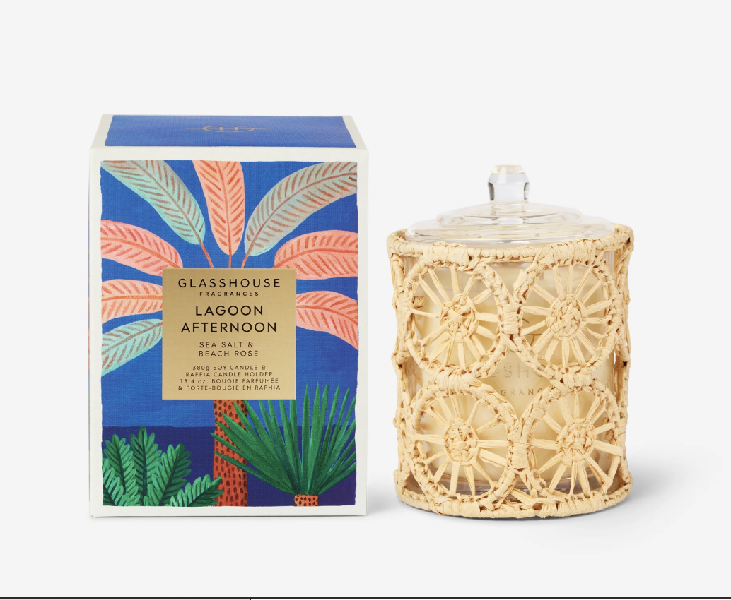 Glasshouse Fragrances Lagoon Afternoon  Candle- 13.4 oz