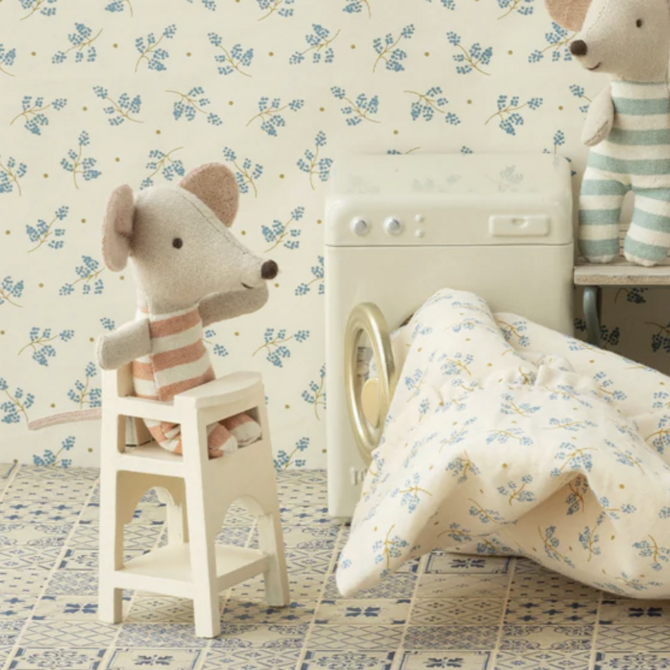 Maileg High chair, Mouse - Off white