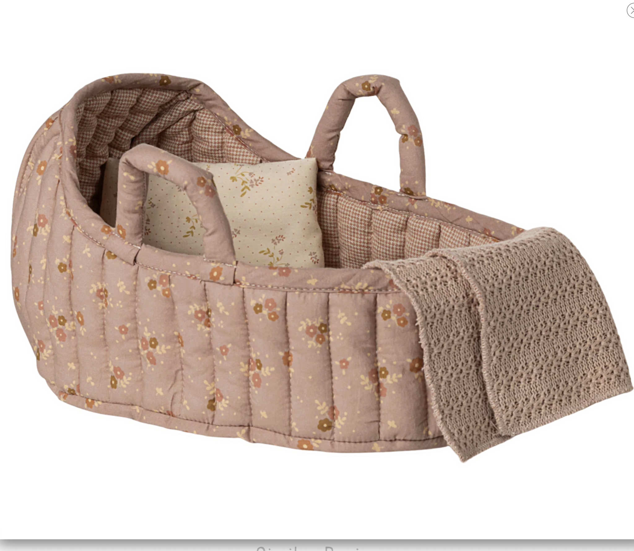 Maileg Carry Cot, Large _ Rose