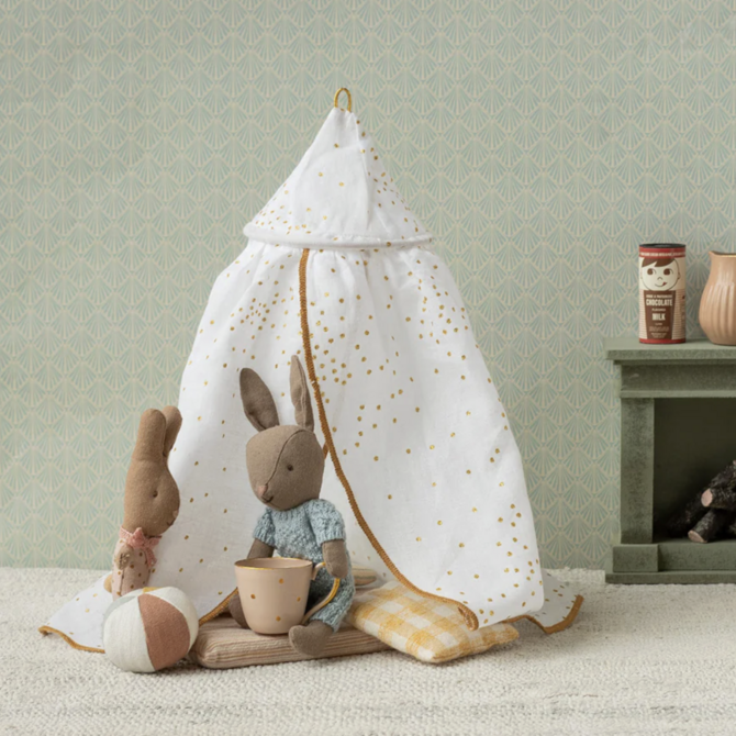 Maileg Bed canopy, Miniature - Off white
