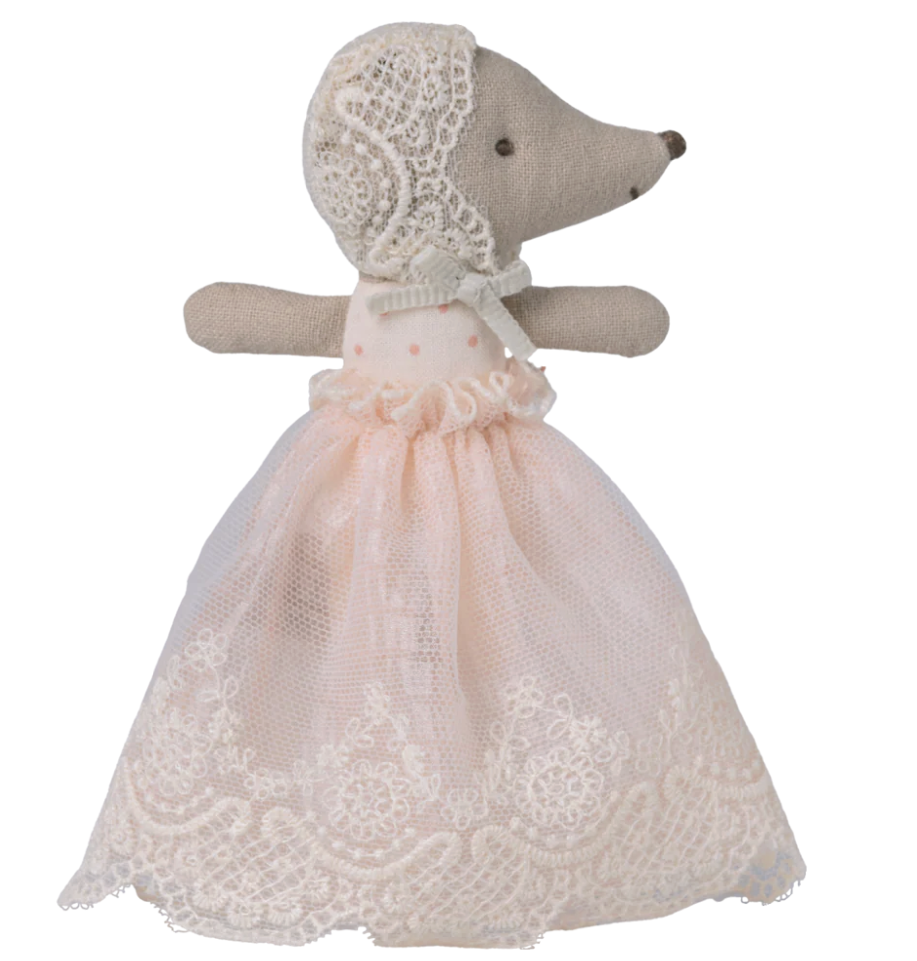 Maileg Baby Mouse in Gown - Powder