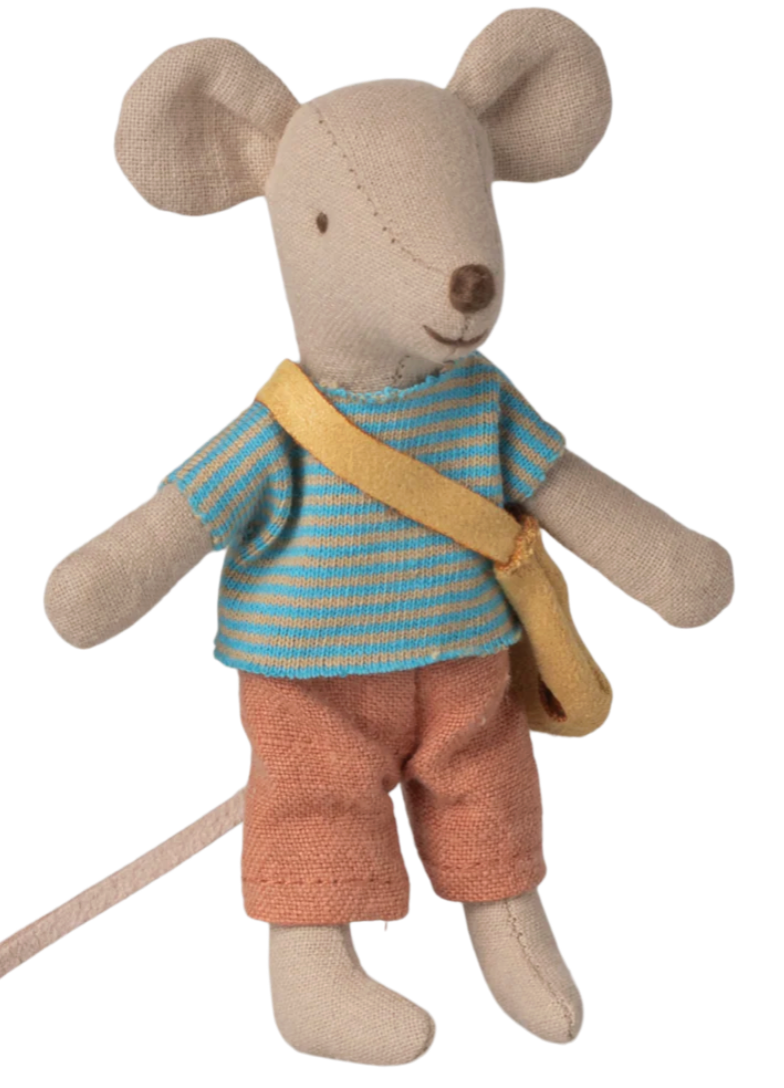 Maileg Little brother mouse with bag