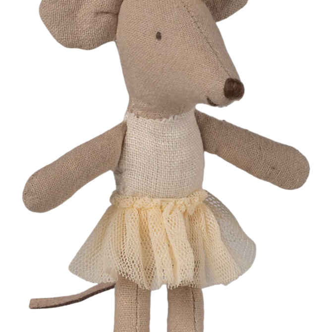 Maileg Ballerina mouse, Little sister - Off white
