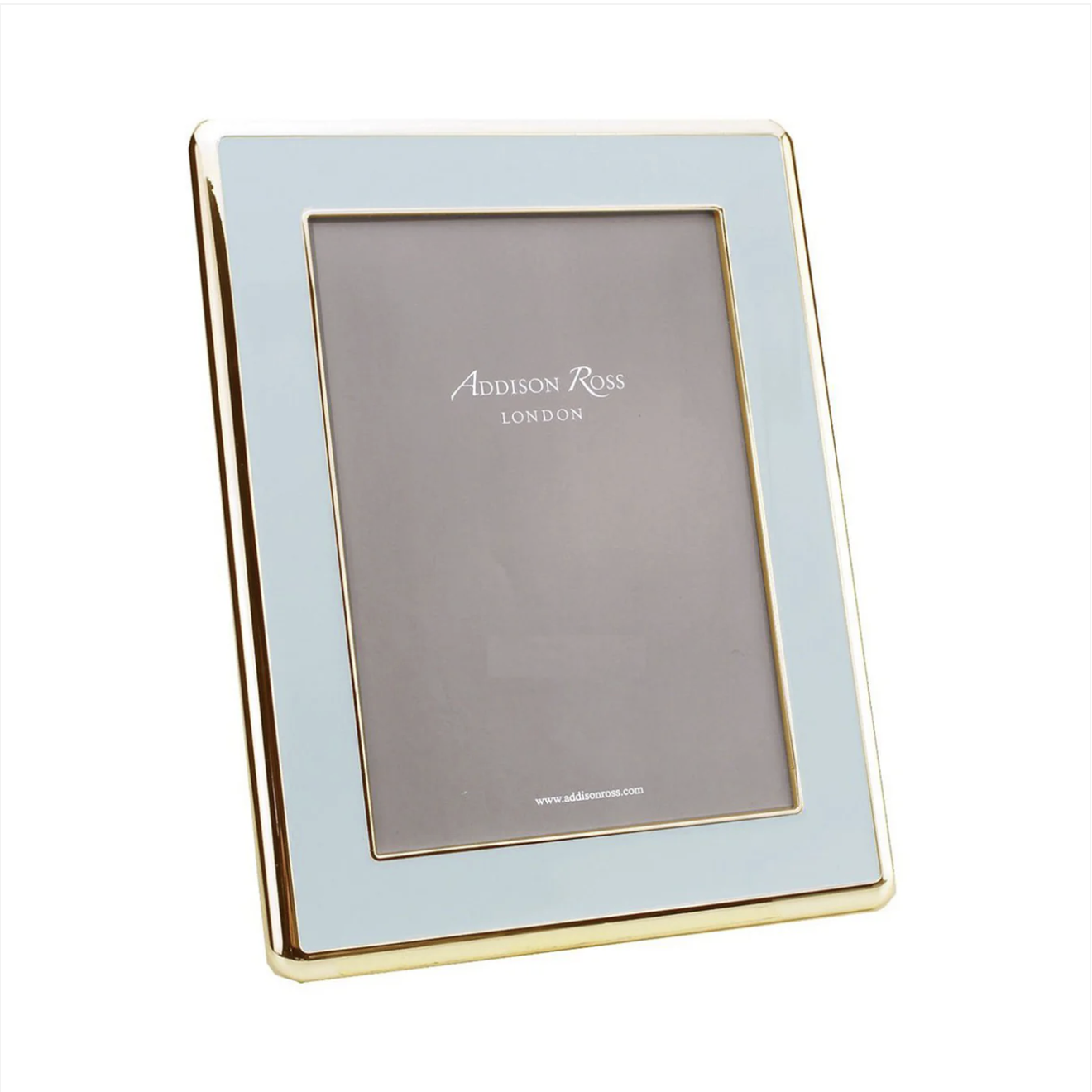 Addison Ross Powder Blue Enamel & Gold Curve Frame