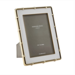 Addison Ross White & Gold Bamboo Frame - 5" x 7"