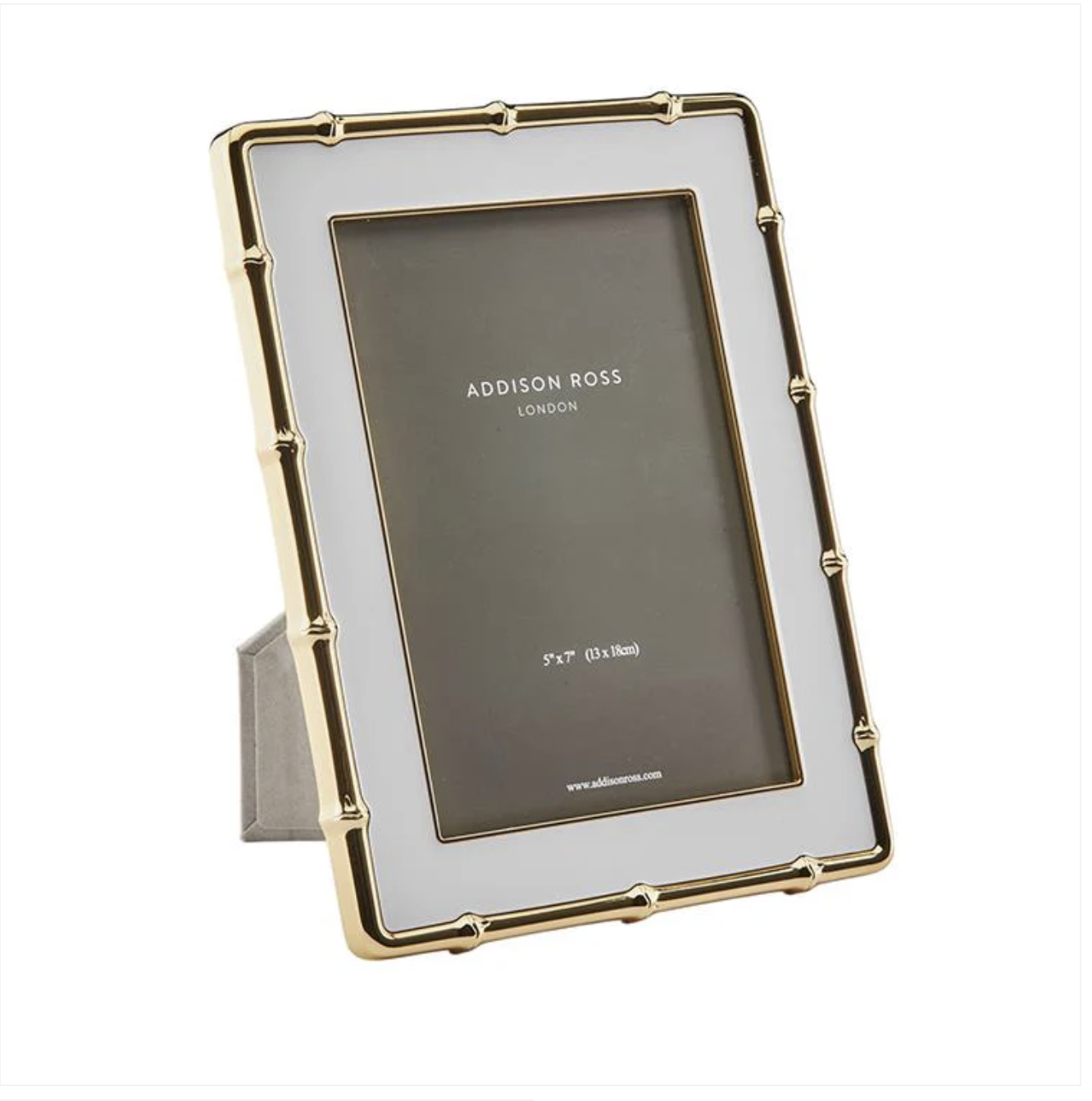 Addison Ross White & Gold Bamboo Frame - 5" x 7"