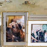 Addison Ross White & Gold Bamboo Frame - 5" x 7"