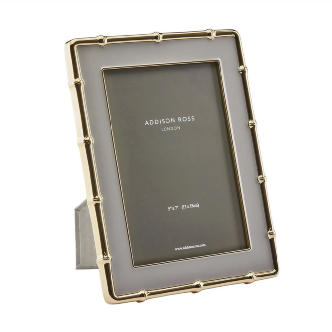 Addison Ross Chiffon & Gold Bamboo Frame  - 5" x 7"