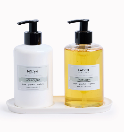 LAFCO Champagne Hand care Set (wash, cream, tray)
