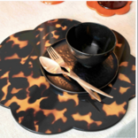 Addison Ross Placemats Faux Tortoise - Set of 4 - 13x13
