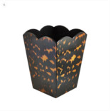 Addison Ross Scalloped Lacquer Bin – Tortoiseshell