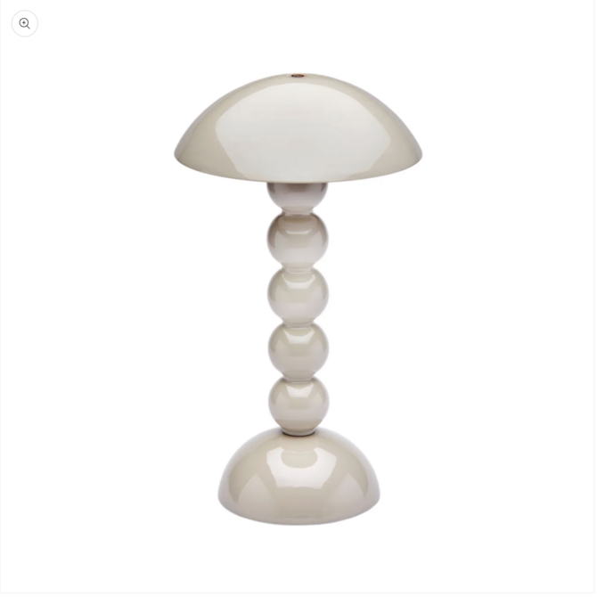 Addison Ross Cappucino Lacquer Rechargeable Bobbin Lamp = 12"/30cm