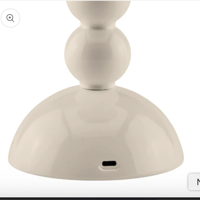 Addison Ross Cappucino Lacquer Rechargeable Bobbin Lamp = 12"/30cm