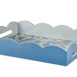 Addison Ross Palm Beach scallop tray blue 43x33cm