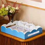 Addison Ross Palm Beach scallop tray blue 43x33cm