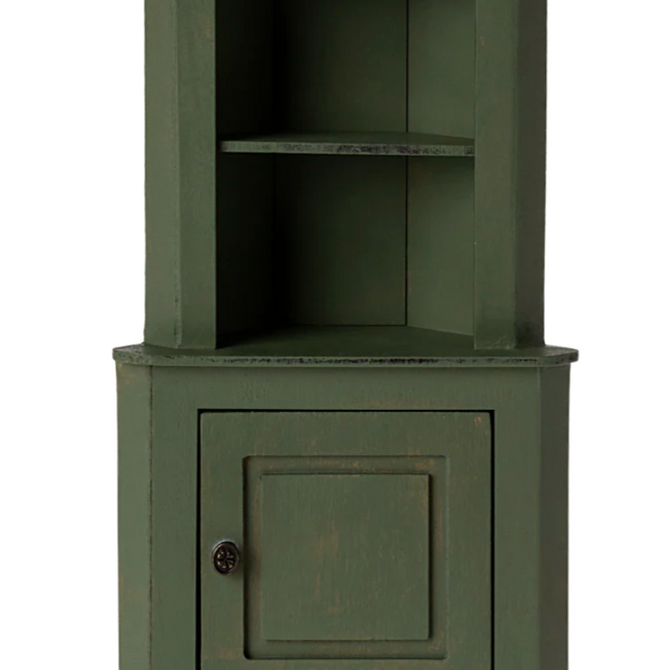 Maileg Corner Cabinet, Mouse - Dark Green