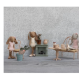 Maileg Miniature Fireplace- Dusty Green (lights up)