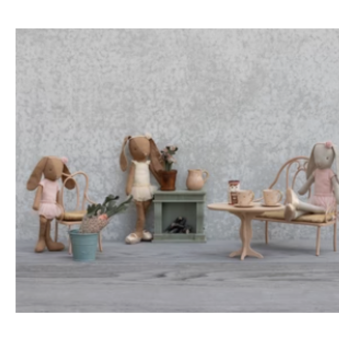 Maileg Miniature Fireplace- Dusty Green (lights up)
