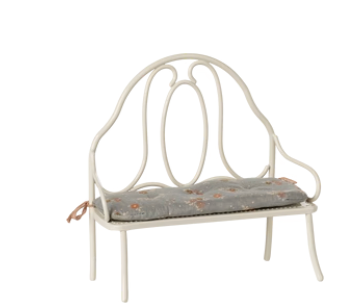 Maileg Vintage Bench, Mini off white