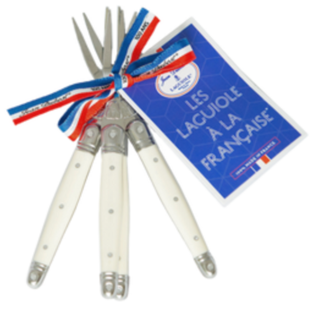 The French Farm 4 Cocktail Fork Ivory