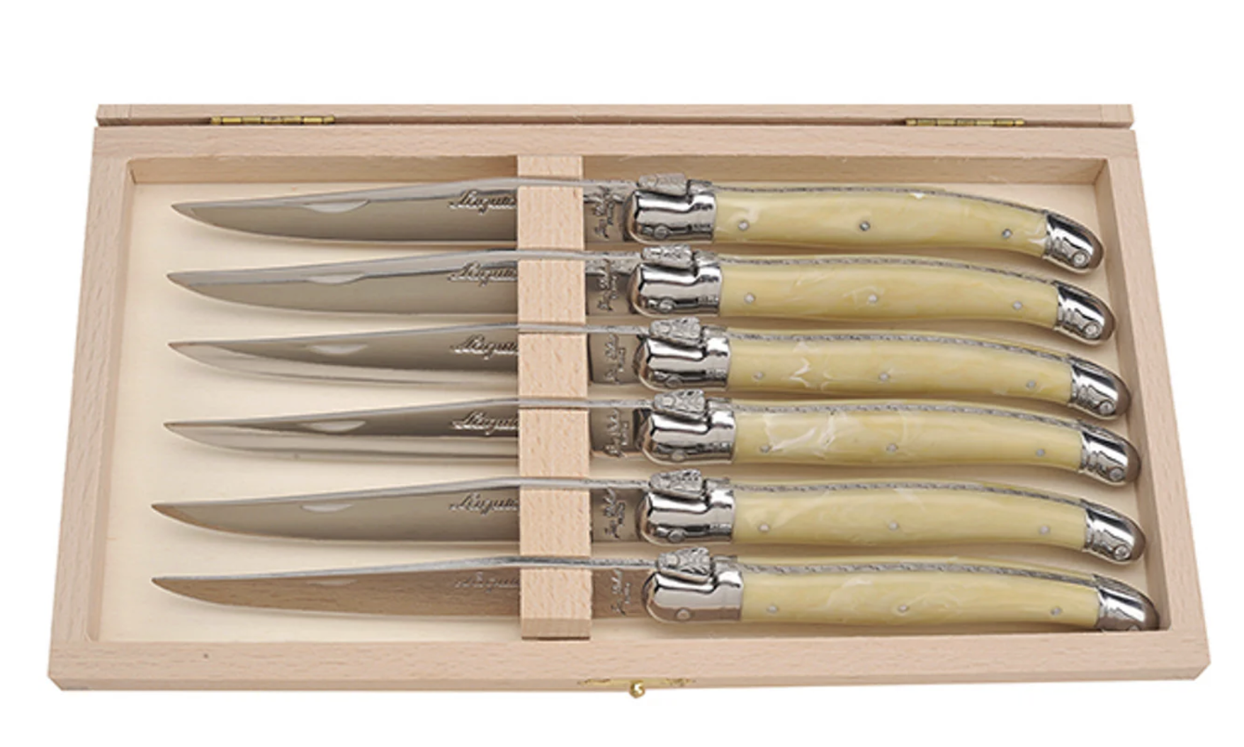 The French Farm 6 Knives Set Light Horn