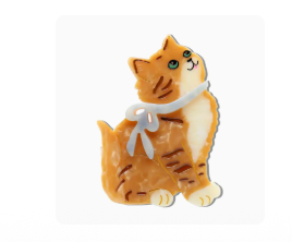Solar Eclipse Hand painted Kyoto Kitten Claw Hair Clip